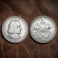 1892 Columbian Exposition Half Dollar, First US Commemorative Coin, American Silve Dollar, Ancient Coins for Collectors, Antique Silver Coin