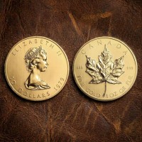 1979 Canada Gold Maple Leaf Coin, Rare Canadian 50 Dollars 1 Ounce Gold Coin, Queen Elizabeth II Coin for Collectors Historical Vintage Gift