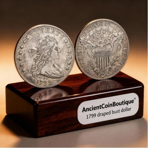 1799 Draped Bust Silver Dollar Rare Early American Antique Coin Collectible Historical Tribute