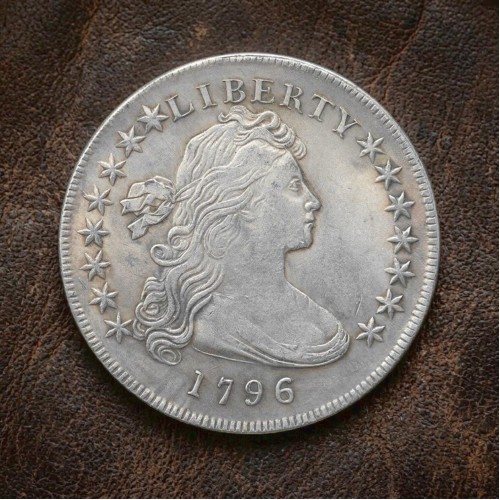 1796 Draped Bust Silver Dollar, US Old Coins for Collectors, Rare Antique Liberty Coin, Historical Early American Silver Coin Collection 1796 Draped Bust Silver Dollar, US Old Coins for Collectors, Rare Antique Liberty Coin, Historical Early American Silver Coin Collection