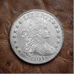 1804 Draped Bust Silver Dollar - Heraldic Eagle, US Silver Coin Collection, Antique Liberty Coin, Rare Old Coins for Collectors