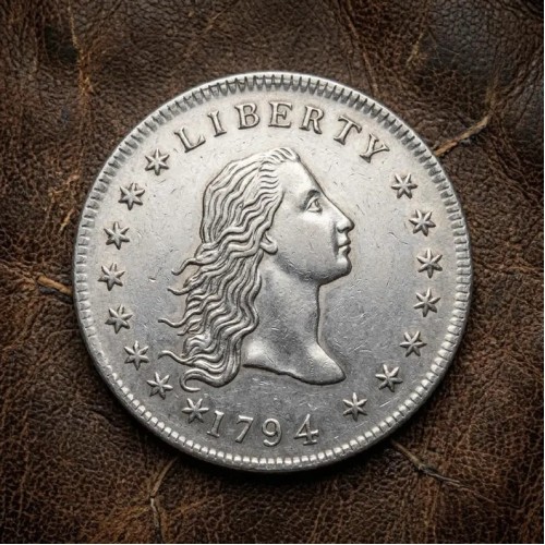 1794 Flowing Hair Silver Dollar, First American Dollar, Rare US Antique Liberty Coins, Commemorative Old Silver Coins for Collectors 1794 Flowing Hair Silver Dollar, First American Dollar, Rare US Antique Liberty Coins, Commemorative Old Silver Coins for Collectors