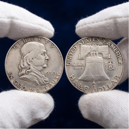 1950 P D Franklin Half Dollar Set | Rare US Mint Vintage Silver Coins
