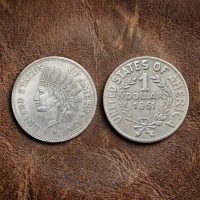 1851 Indian Head Dollar Coin, Native America Old Silver Coin, Antique US Coins, Rare Old Coins for Collectors, Collectible Coins