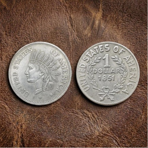 1851 Indian Head Dollar Coin, Native America Old Silver Coin, Antique US Coins, Rare Old Coins for Collectors, Collectible Coins 1851 Indian Head Dollar Coin, Native America Old Silver Coin, Antique US Coins, Rare Old Coins for Collectors, Collectible Coins