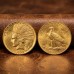 1932 Indian Head Gold Eagle Coin, Saint Gaudens 10 Dollar, Rare Antique Gold Dollar Coin Collection, Collectible US Old Coin for Collectors