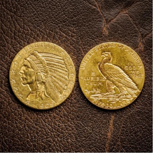 1909 Indian Head Half Eagle Gold Coin 5 Dollars, Rare US Gold Dollar Coin Collection, Antique Old Coins for Collectors, Vintage Gifts 1909 Indian Head Half Eagle Gold Coin 5 Dollars, Rare US Gold Dollar Coin Collection, Antique Old Coins for Collectors, Vintage Gifts