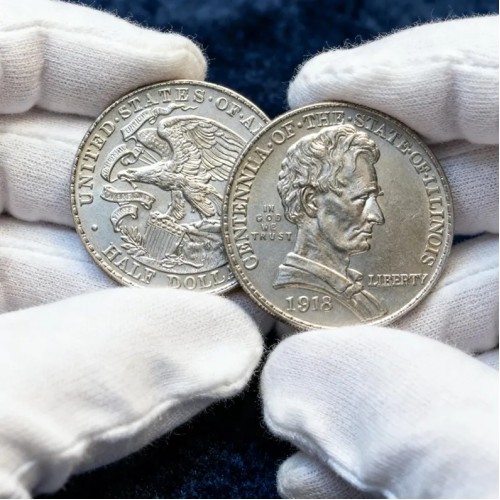 1918 Lincoln Half Dollar Rare US Coin Collectible Patriotic Design 1918 Lincoln Half Dollar Rare US Coin Collectible Patriotic Design