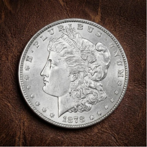 1878 Morgan Silver Dollar, US Morgan Dollar Silver Coins, First Year Issue, Rare Old Coins for Collector, Collectible Liberty Eagle Coin