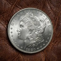 1880 Morgan Silver Dollar, US Morgan Dollar Antique Coin, Rare Liberty Silver Coins, American Collectible Old Coins for Collectors