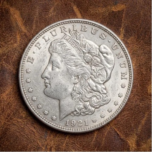 1921 Morgan Silver Dollar, USA Antique Morgan Dollar Coin, Rare American Liberty Coins, Collectible Old Silver Coins for Collectors