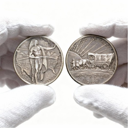 1926 Oregon Trail Half Dollar | Rare US Commemorative Silver Vintage Collectible