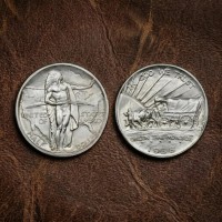 1926 / 1938 Oregon Trail Memorial Silver Half Dollar, US Commemorative Coin, Native America Silver Coin, Rare Old Coins for Collectors