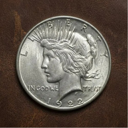 Rare 1922 Peace Dollar Coin, US Peace Dollar Coin, Antique Silver Coin Collection, American Old Coins for Collectors Rare 1922 Peace Dollar Coin, US Peace Dollar Coin, Antique Silver Coin Collection, American Old Coins for Collectors