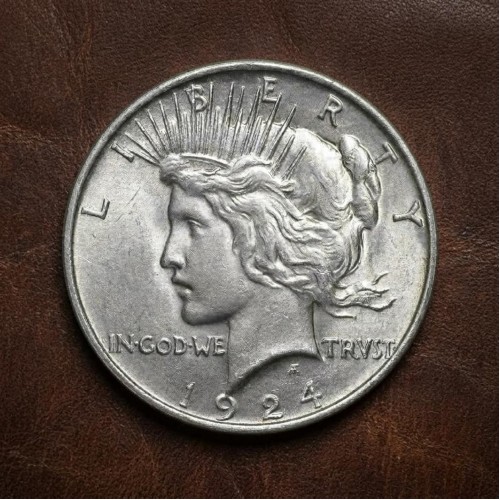 1924 Peace Silver Dollar Coin, Rare US Peace Dollar Coins, American Antique Silver Coin Collection, Collectible Old Coins for Collectors 1924 Peace Silver Dollar Coin, Rare US Peace Dollar Coins, American Antique Silver Coin Collection, Collectible Old Coins for Collectors