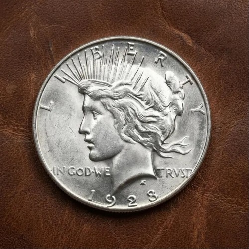 1928 Peace Dollar Coin, Rare US Peace Silver Dollars, American Old Silver Coins for Collector, Antique Coin Collectibles