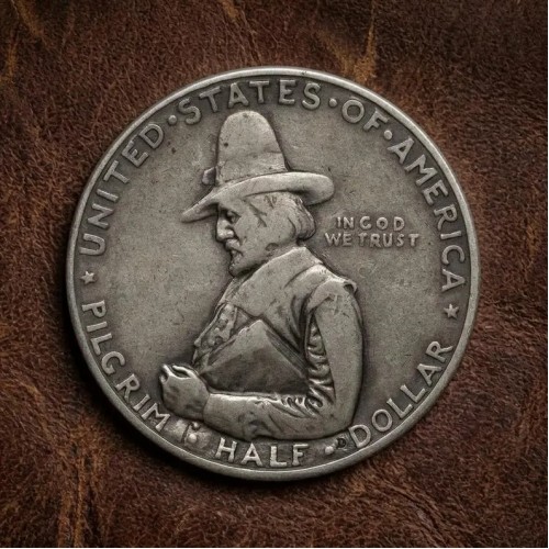 1920 Pilgrim Tercentenary Silver Half Dollar, Mayflower Voyage 300th Anniversary, US Commemorative Coin, Ancient Silver Coins for Collectors 1920 Pilgrim Tercentenary Silver Half Dollar, Mayflower Voyage 300th Anniversary, US Commemorative Coin, Ancient Silver Coins for Collectors