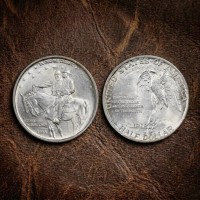1925 Stone Mountain Memorial Silver Half Dollar, Rare US Commemorative Coin, Old Coins for Collectors, Collectible Antique Silver Coin