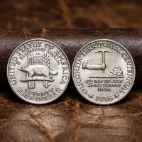 US Commemorative Coin, 1935 Wisconsin Territorial Centennial Half Dollar Coin, Antique The Badger Silver Coin, Old Coins for Collectors