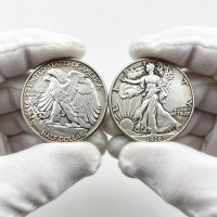 1916-D Walking Liberty Half Dollar Rare US Coin Collectible