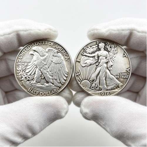 1916-D Walking Liberty Half Dollar Rare US Coin Collectible 1916-D Walking Liberty Half Dollar Rare US Coin Collectible