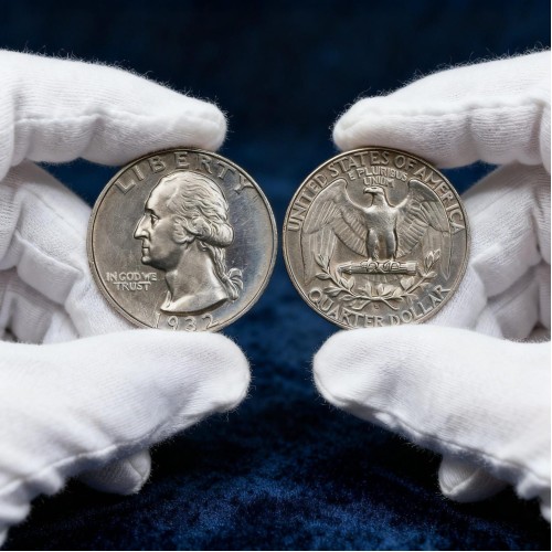 1932-D Washington Quarter U.S. Historical Silver Collectible Rare Numismatic Coin Vintage Currency Gift